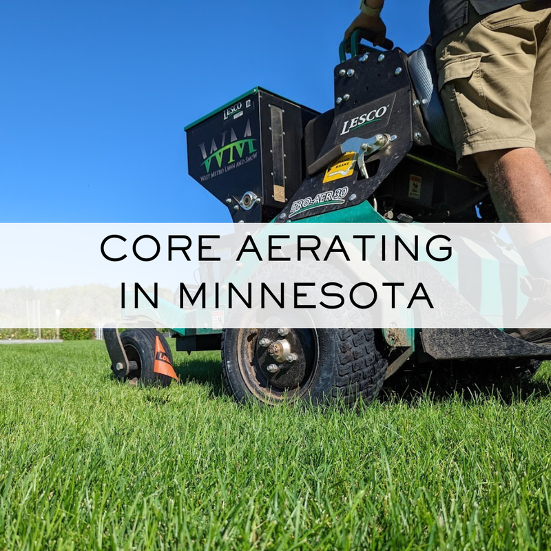 Core Aerating in Minnesota. Optimal times for Core Aeration in the Twin Cities area are early spring or fall. 